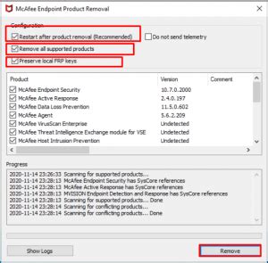 mcafee endpoint removal tool|Endpoint Product Removal tool to uninstall Trellix products.